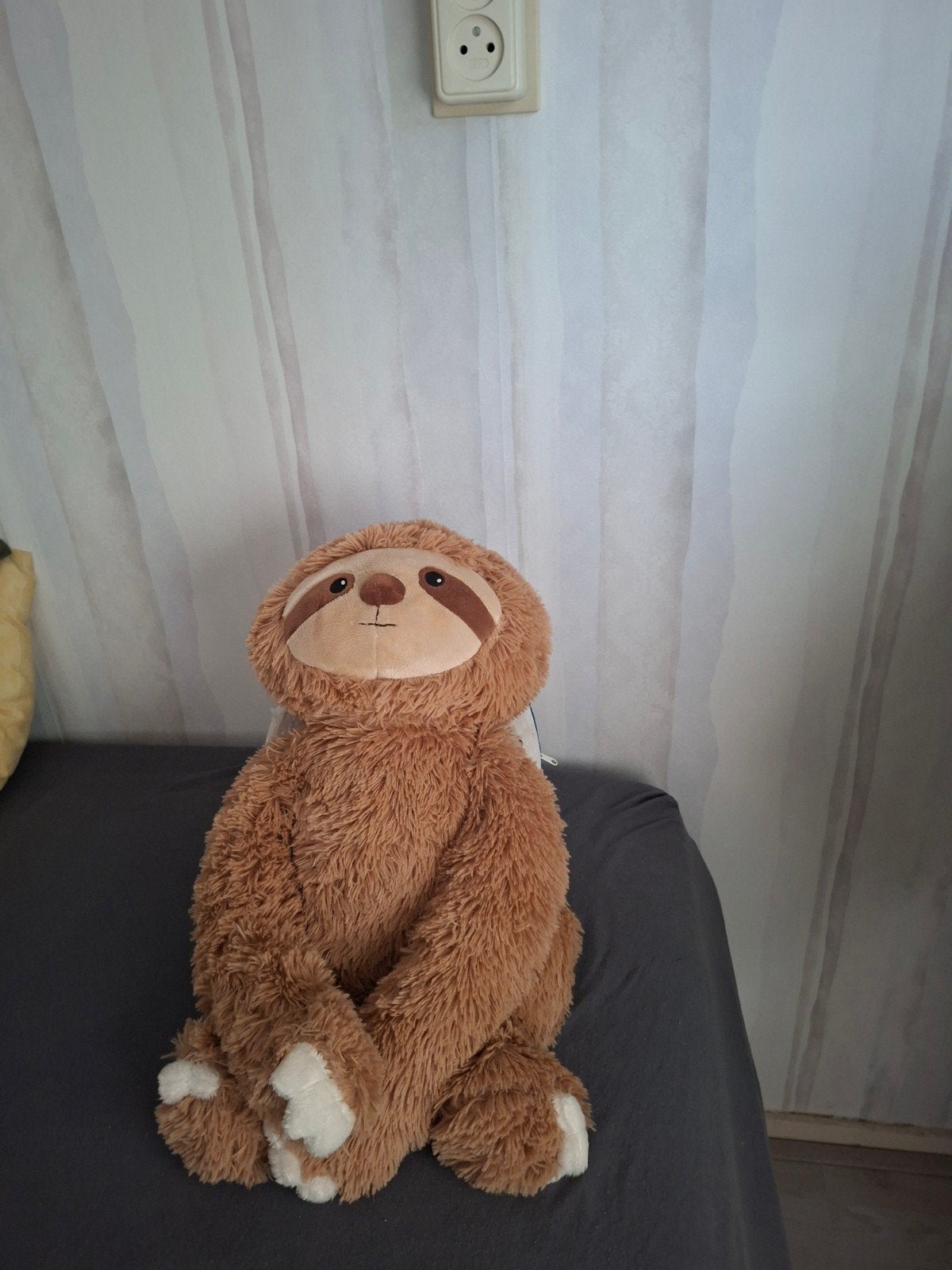 Nieuwe luiaard knuffel met koker, Met doos, Overige typen, Ophalen of Verzenden, Zo goed als nieuw