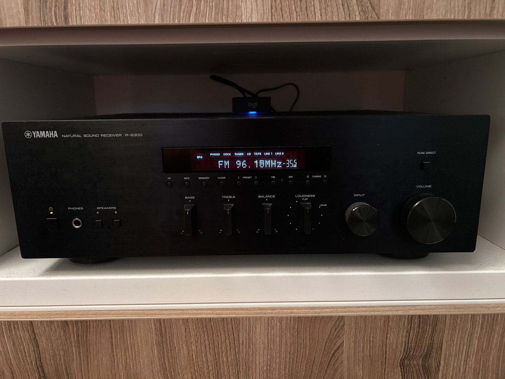 Yamaha stereo versterker R-S300 natural sound, Ophalen, Gebruikt, Yamaha, 60 tot 120 watt