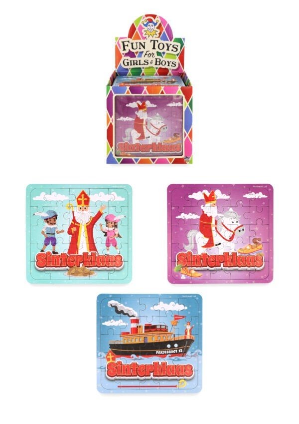 PARTIJ SINTERKLAAS LEGPUZZELS 13X13CM 3 ASSORTI, Diversen, ., Nieuw, Ophalen of Verzenden, .
