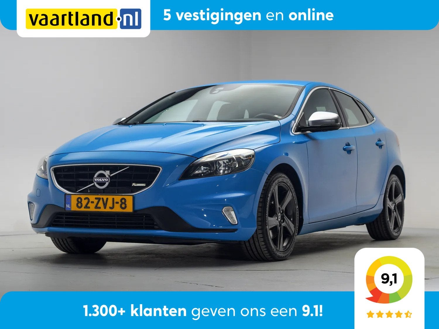 Volvo V40 T3 R-Design [ Navi Half Leder Climate Camera Cruis, Auto's, 1596 cc, Gebruikt, 4 cilinders, 150 pk