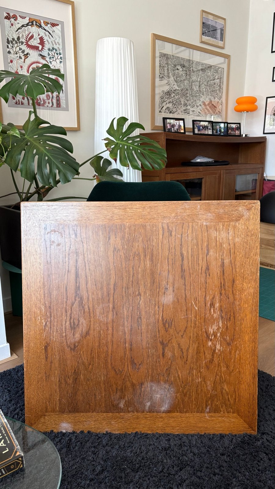 Solid wood table top 80x80cm, Huis en Inrichting, Tafelonderdelen, Ophalen, Gebruikt, 50 tot 100 cm, Vierkant