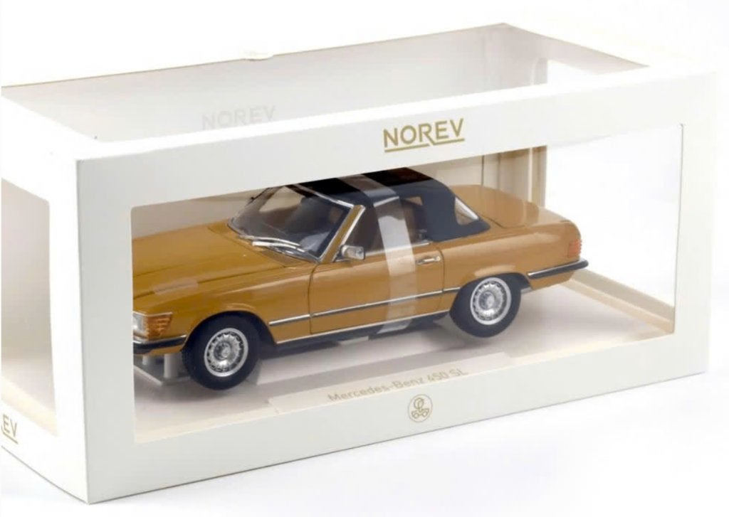 Mercedes Benz 450 SL 1975 Oranje 1/18 NOREV ref. 183350, Hobby en Vrije tijd, Verzenden, Nieuw, Auto, Norev