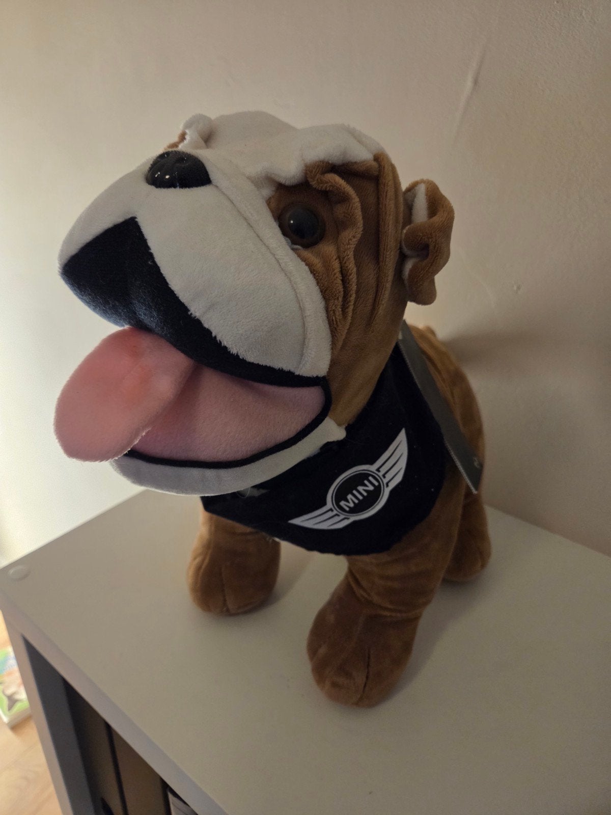 BMW MINI Bulldog knuffel - Zo goed als nieuw, Overige merken, Overige karakters, Middelgroot (20 tot 80 cm), Bruin