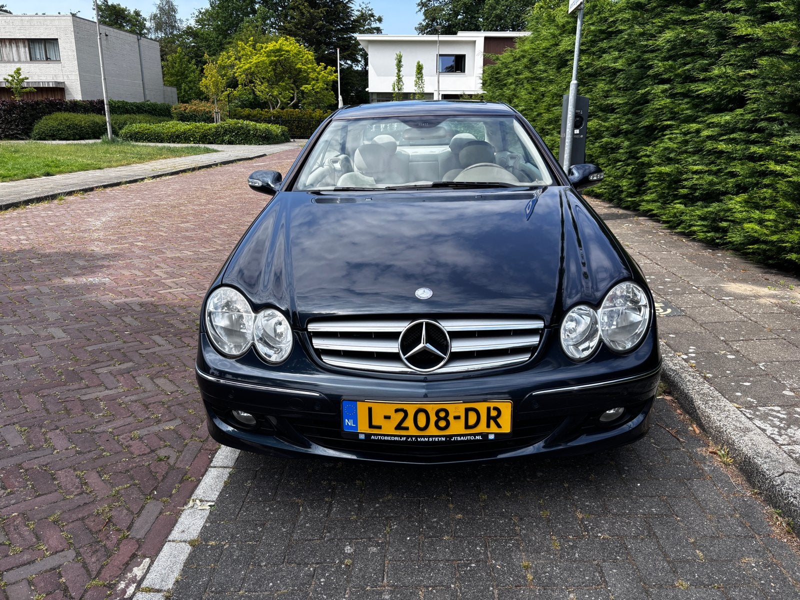 Mercedes-Benz CLK Clk200 Kompr Coupe AUT 2006, Auto's, Automaat, Achterwielaandrijving, Beige, 4 cilinders