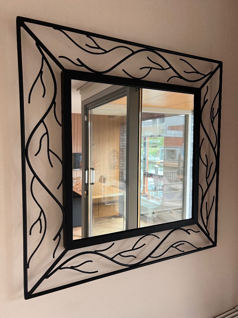 Vierhoek Spiegel voor aan de Muur, Huis en Inrichting, Woonaccessoires | Spiegels, Ophalen of Verzenden, Zo goed als nieuw, Minder dan 100 cm