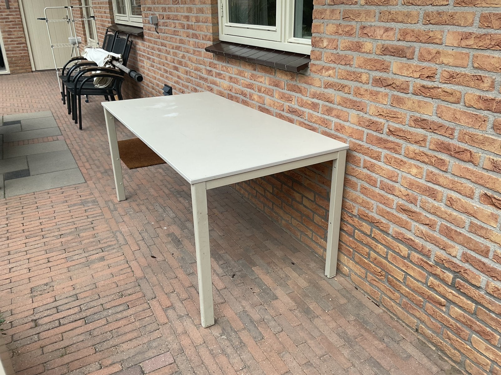 Werktafel  1.60 x 0.80  hoogte  0.75, Tuin en Terras, Ophalen of Verzenden, Gebruikt, Metaal