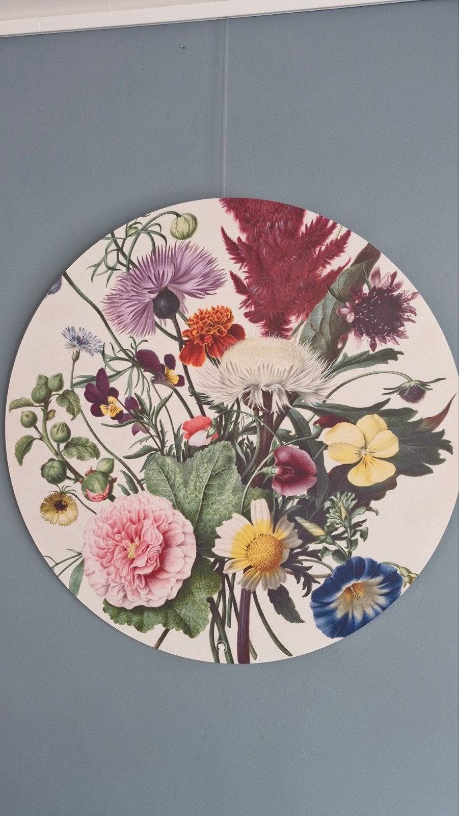 Bloemen cirkel schilderij van Hip, 80cm, Ophalen