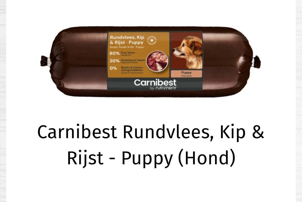 Carnibest puppy bruine rollen 10 stuks, Ophalen, Hond
