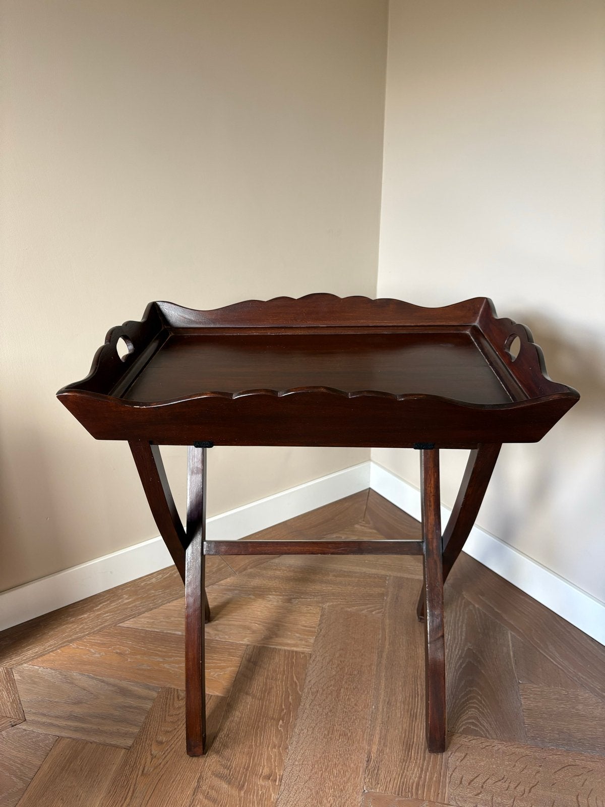 Sitetable, theetafel kersenhout 65x47x74 cm, Ophalen, Gebruikt, 55 tot 75 cm, 60 cm of meer