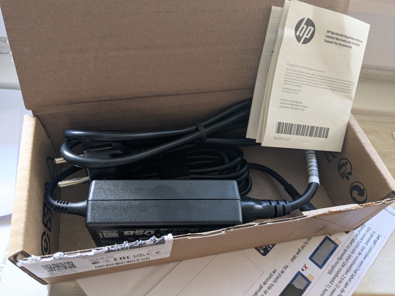 HP 65W USB-C LC Voedingsadapter - Nieuw in doos, Ophalen of Verzenden, Nieuw, HP