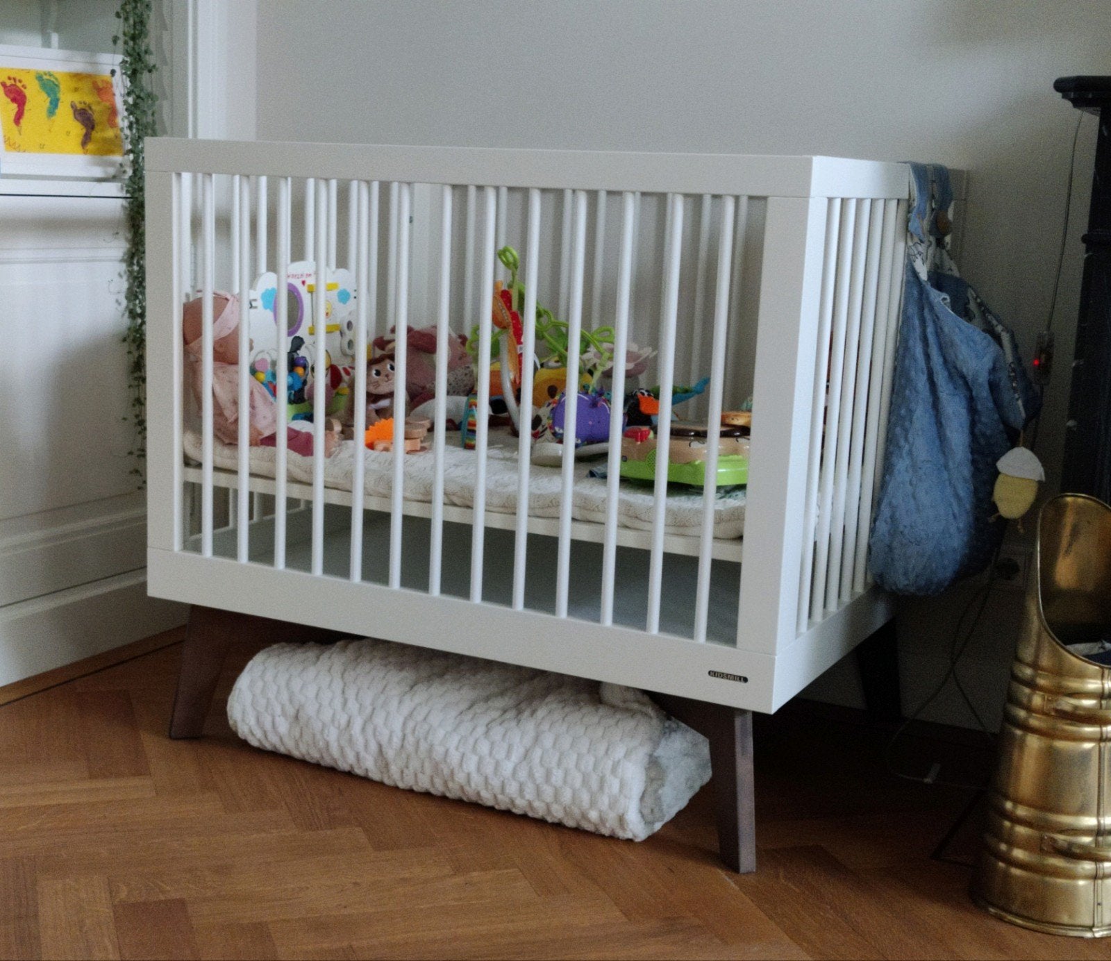 Kidsmill Box Sixties Wit Mat / Walnoot, Ophalen, Zo goed als nieuw, Rechthoekig, In hoogte verstelbaar