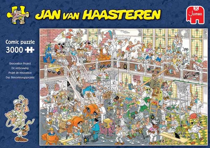 Jan van Haasteren - De Verbouwing - 3000 stukjes, Ophalen of Verzenden, Meer dan 1500 stukjes, Nieuw, Legpuzzel