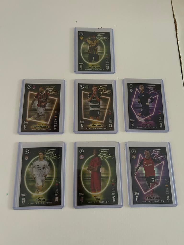 Topps Match Attax Champions League Time Shine Kaarten, Ophalen of Verzenden, Zo goed als nieuw, Meerdere kaarten