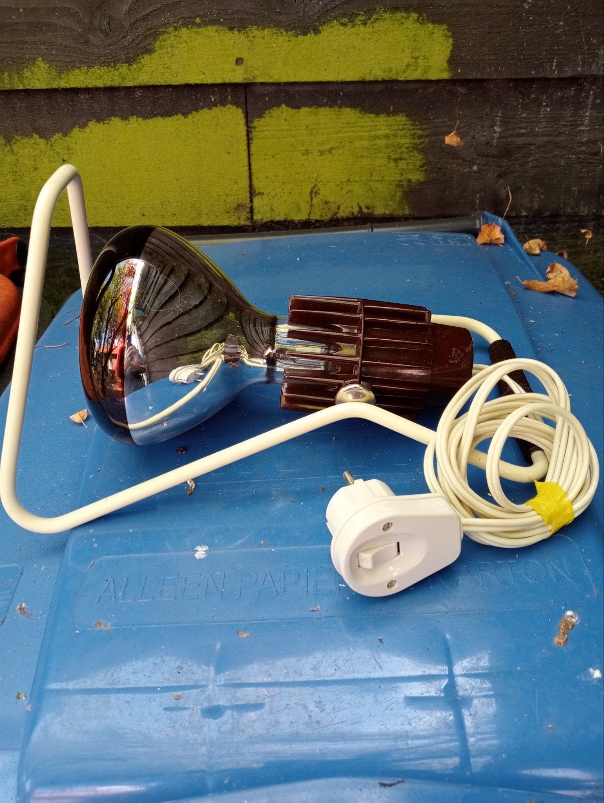Philips infraphil oude warmtelamp, Ophalen