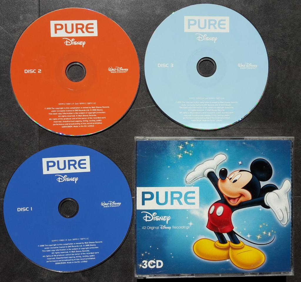 CD - Pure Disney - 3xCD - 42 originele Disney Cartoon Movie, Ophalen of Verzenden, Zo goed als nieuw