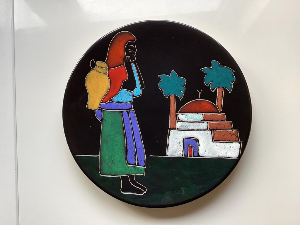 Wandbord voorstellingen Arabische oase. €17,50, Ophalen