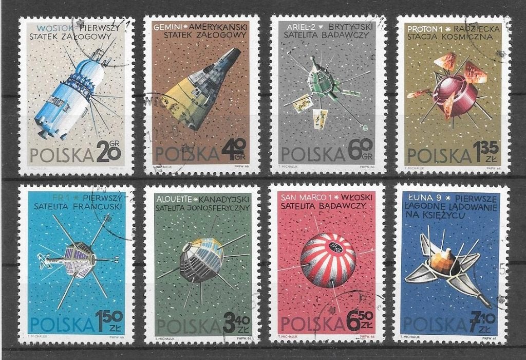 Polen 1966 Ruimtevaart, Verzenden, Polen, Gestempeld