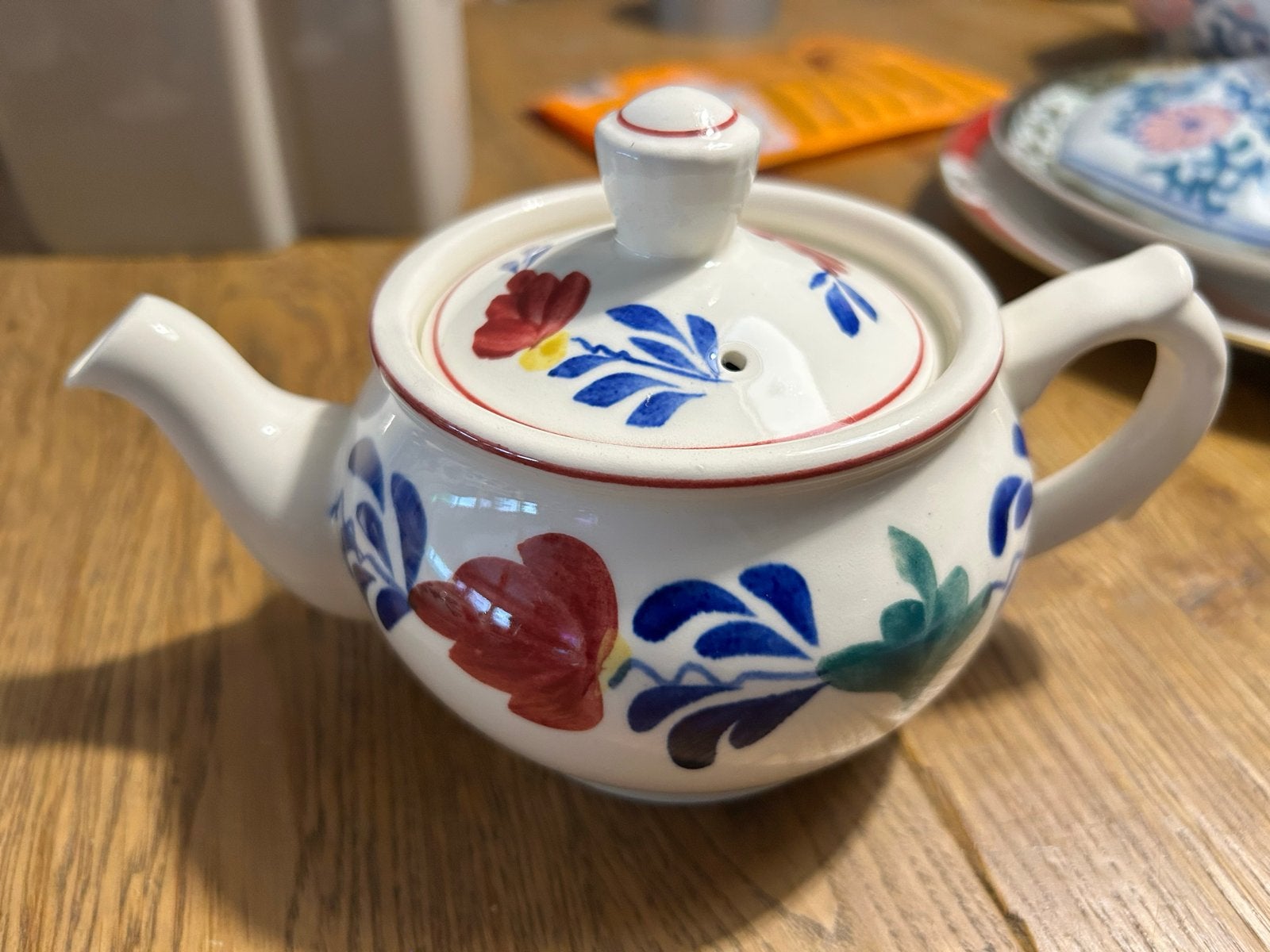 Antieke Boerenbont Theepot P. Regout & Co. Maastricht 600ml, Ophalen of Verzenden