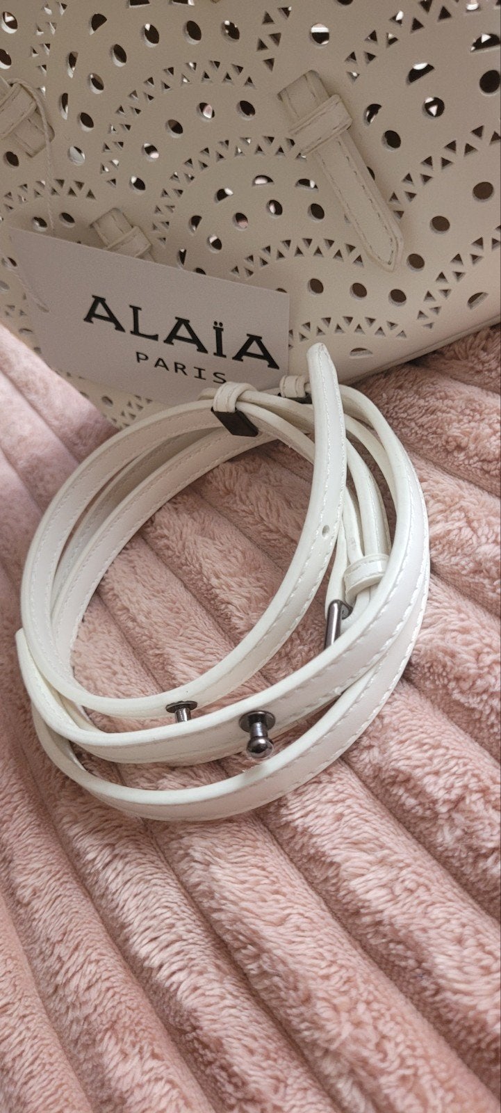 Alaïa Mina handtas, Verzenden, Nieuw, Wit, Shopper