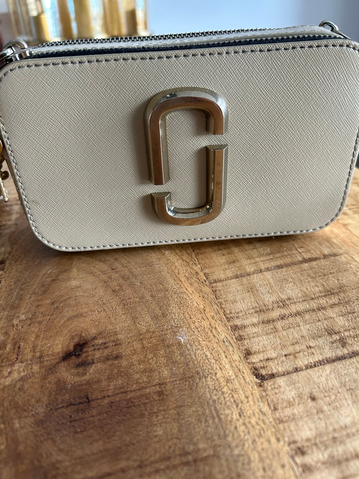 Marc Jacobs Snapshot Camera Bag Beige origineel, Ophalen of Verzenden, Zo goed als nieuw, Beige, Schoudertasje