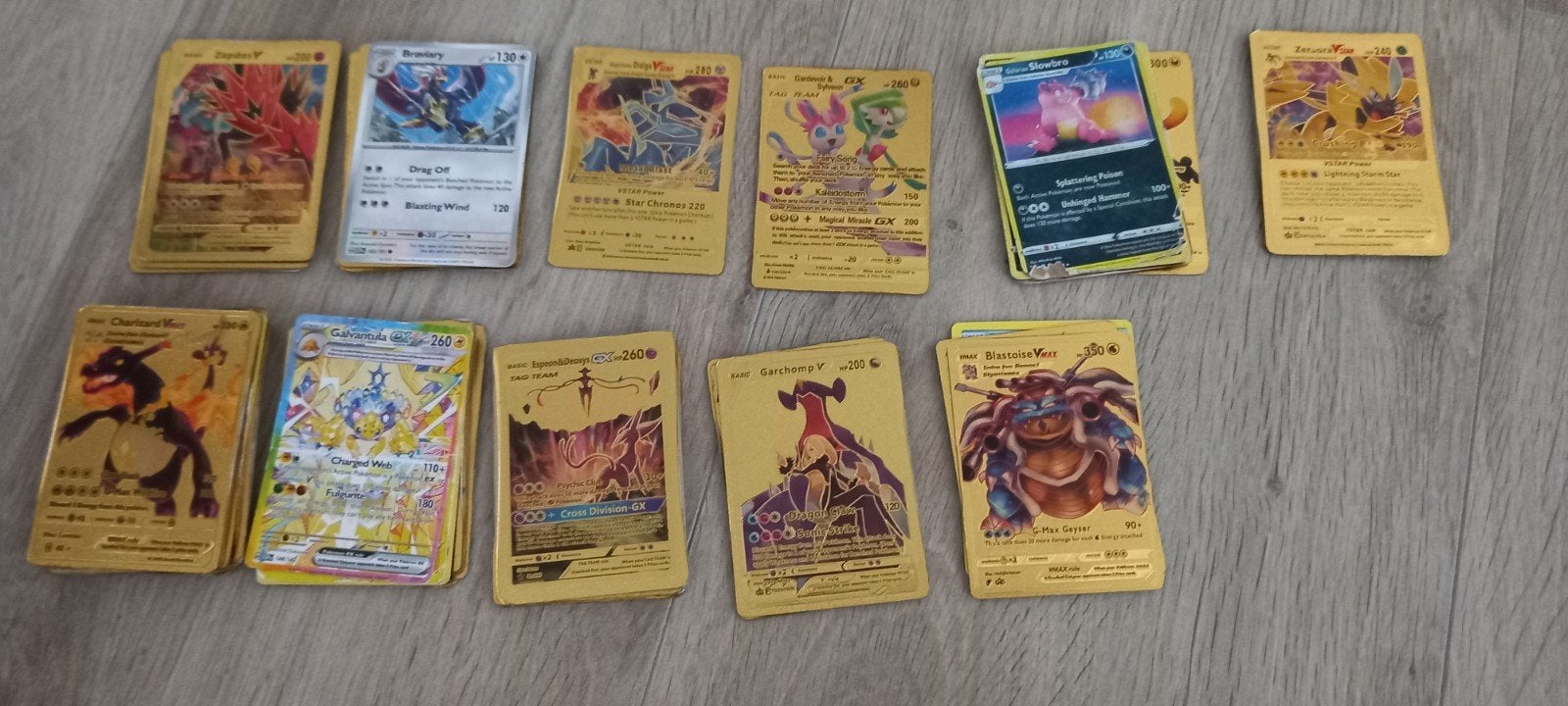 Set Gouden Pokémon Kaarten (Niet officieel), Hobby en Vrije tijd, Verzamelkaartspellen | Pokémon, Ophalen of Verzenden, Gebruikt