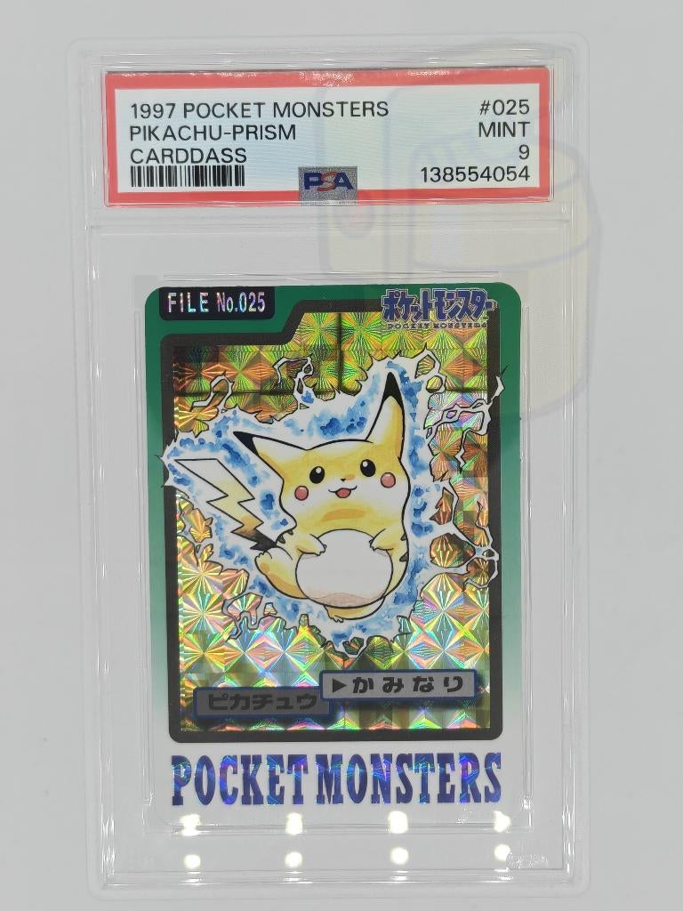 Pikachu Prism PSA 9 - Pokémon Carddass 1997, Hobby en Vrije tijd, Verzamelkaartspellen | Pokémon, Ophalen, Nieuw, Losse kaart