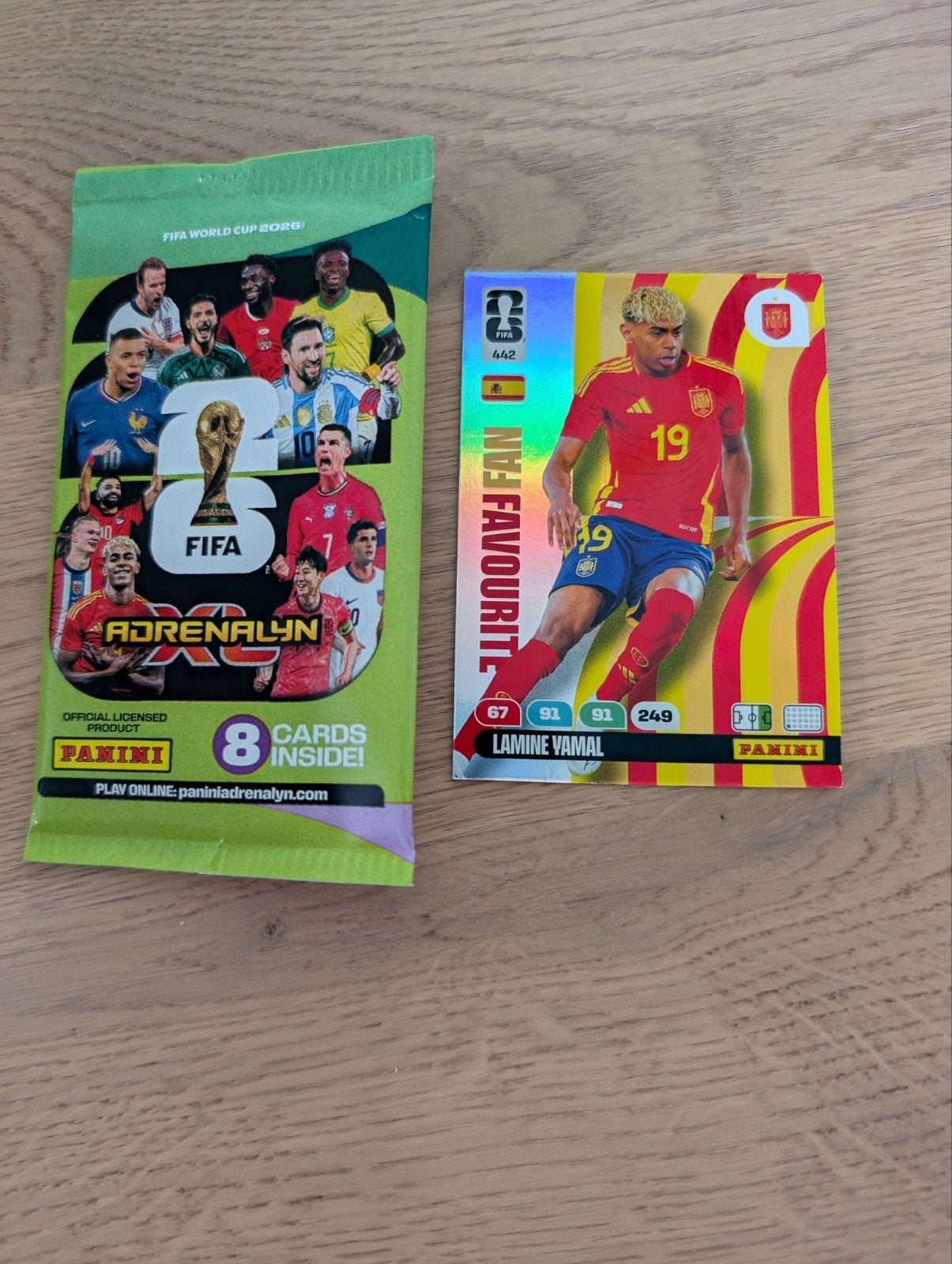 442 lamine yamal panini world cup 2026 voetbalkaartje, Ophalen of Verzenden, Nieuw, Plaatje