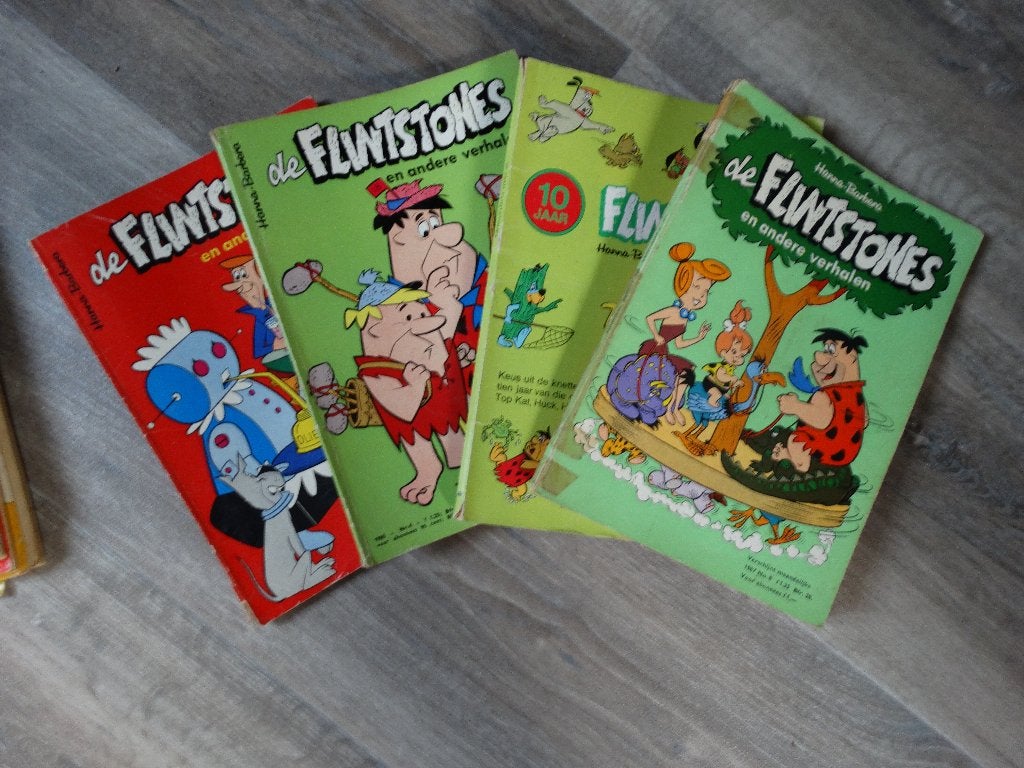4 x boekje flinstones uit de jaren 60, Eén stripboek, Ophalen of Verzenden, Gelezen