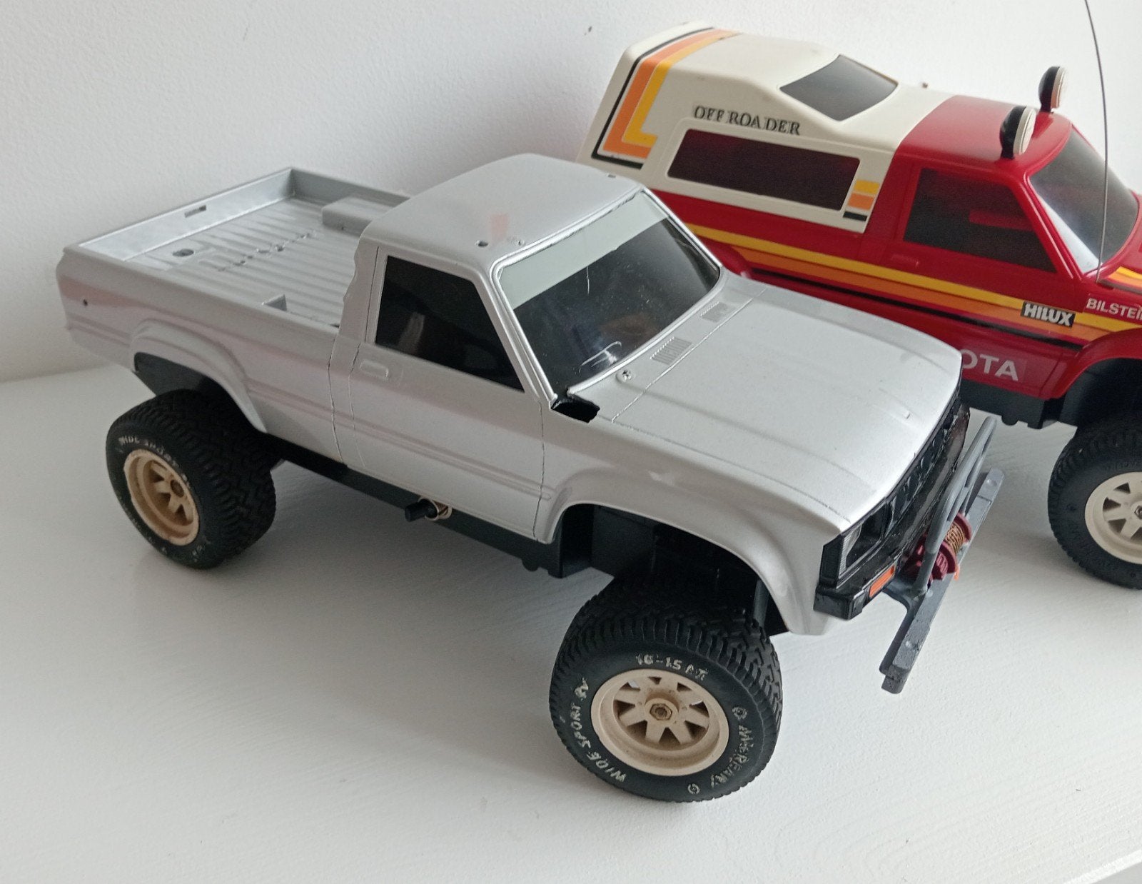 Vintage RC Toyota Hilux 1:10 opknapper, Ophalen of Verzenden, Gebruikt