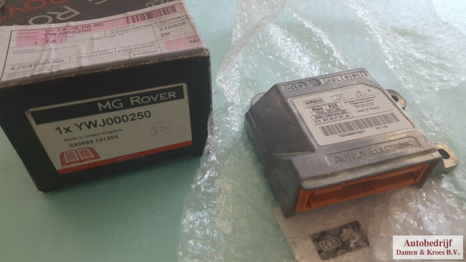 Airbagcomputer - Module ECU MG ZR 25 Nieuw YWJ000250, -, -, Nieuw, Ophalen of Verzenden