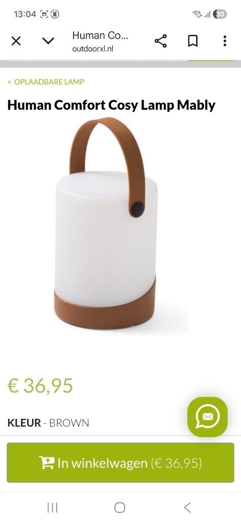 Human Comfort - Houten Cosy lamp Mably, Caravans en Kamperen, Ophalen of Verzenden, Nieuw