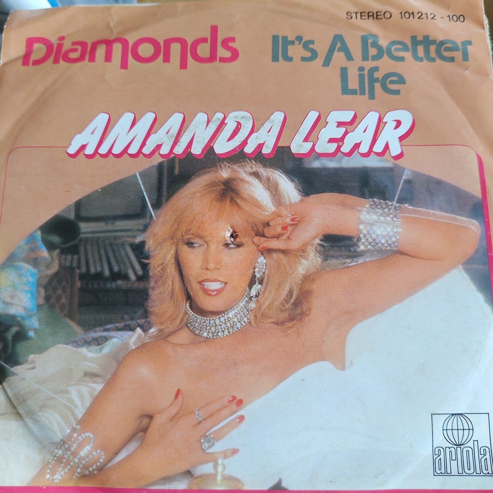 Amanda Lear - Diamonds / It's A Better Life (7 inch single), Cd's en Dvd's, Gebruikt, 7 inch, EP, Fotohoes