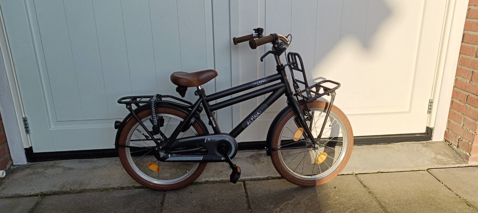 Alpina Cargo Kinderfiets 18 inch - Zwart, Fietsen en Brommers, Ophalen, Terugtraprem, 16 tot 20 inch, Alpina