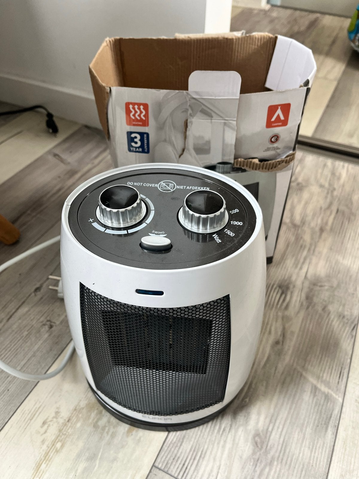 Eurom Safe-T-Heater 1500 keramische kachel, Minder dan 30 cm, Kachel, Minder dan 60 cm, Ophalen of Verzenden