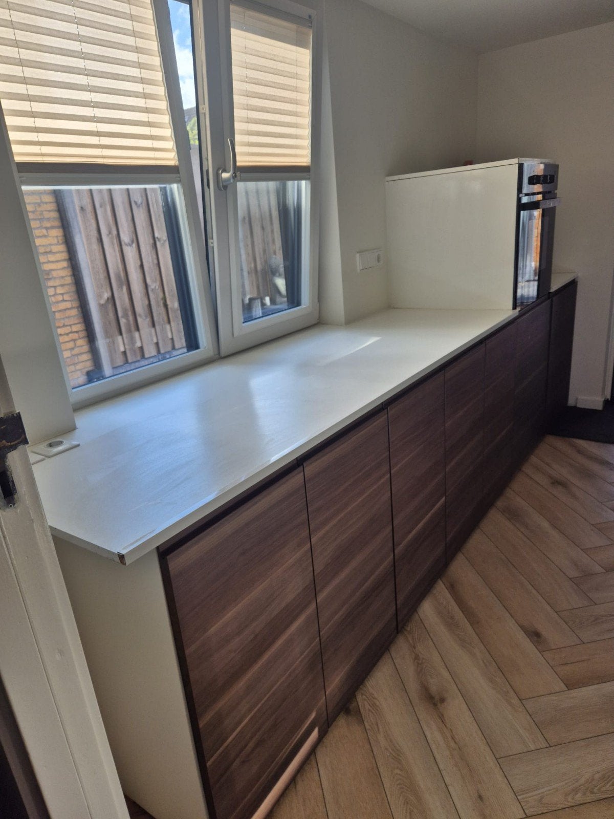 prachtige keuken kastenwand met oven zanussi, Huis en Inrichting, Kasten | Dressoirs, Ophalen, 200 cm of meer, 25 tot 50 cm, Overige houtsoorten