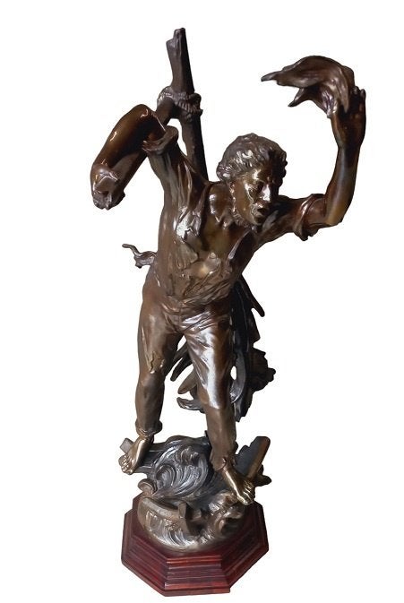 zeer groot beeld van X. Raphanel.Frankrijk., Ophalen, Metaal, Beeld