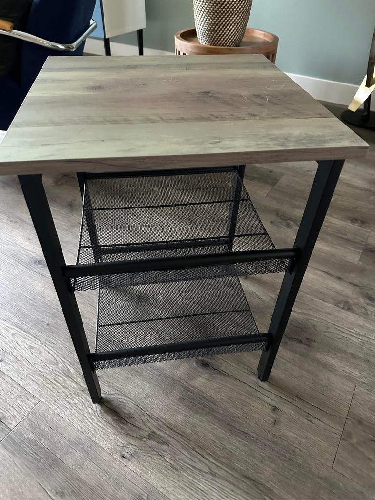 Bijzettafel, Ophalen, 50 tot 100 cm, Rond, Zo goed als nieuw
