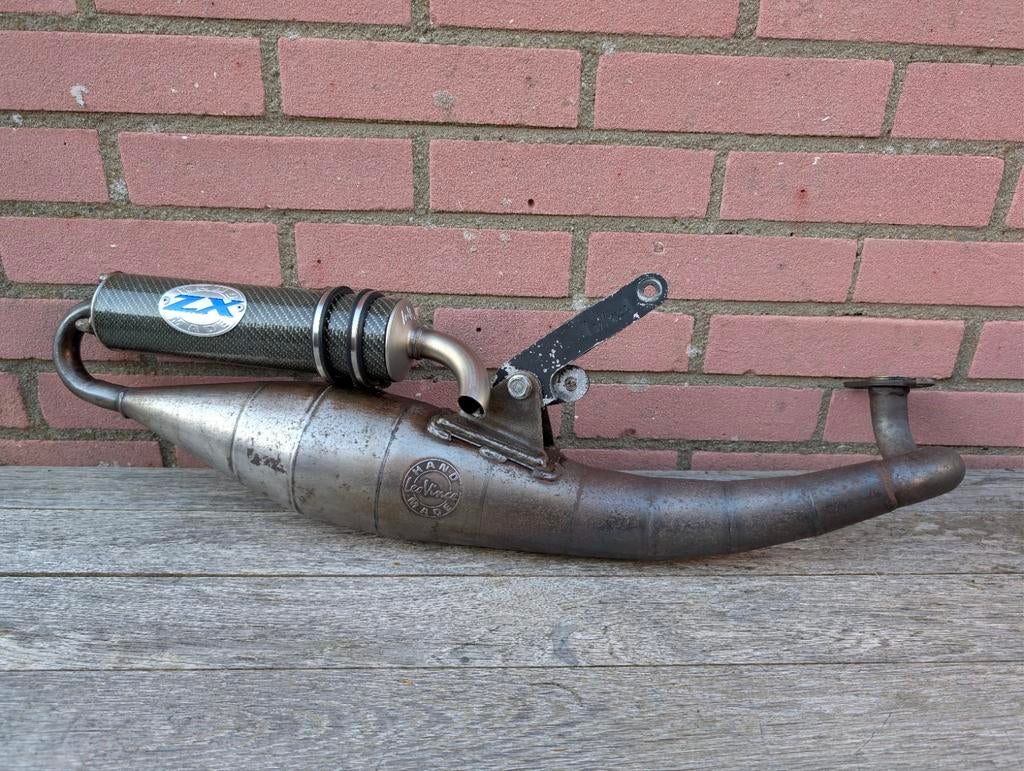 Leovince ZX Minarelli horizontaal uitlaat, Fietsen en Brommers, Ophalen of Verzenden, Gebruikt, Leovince