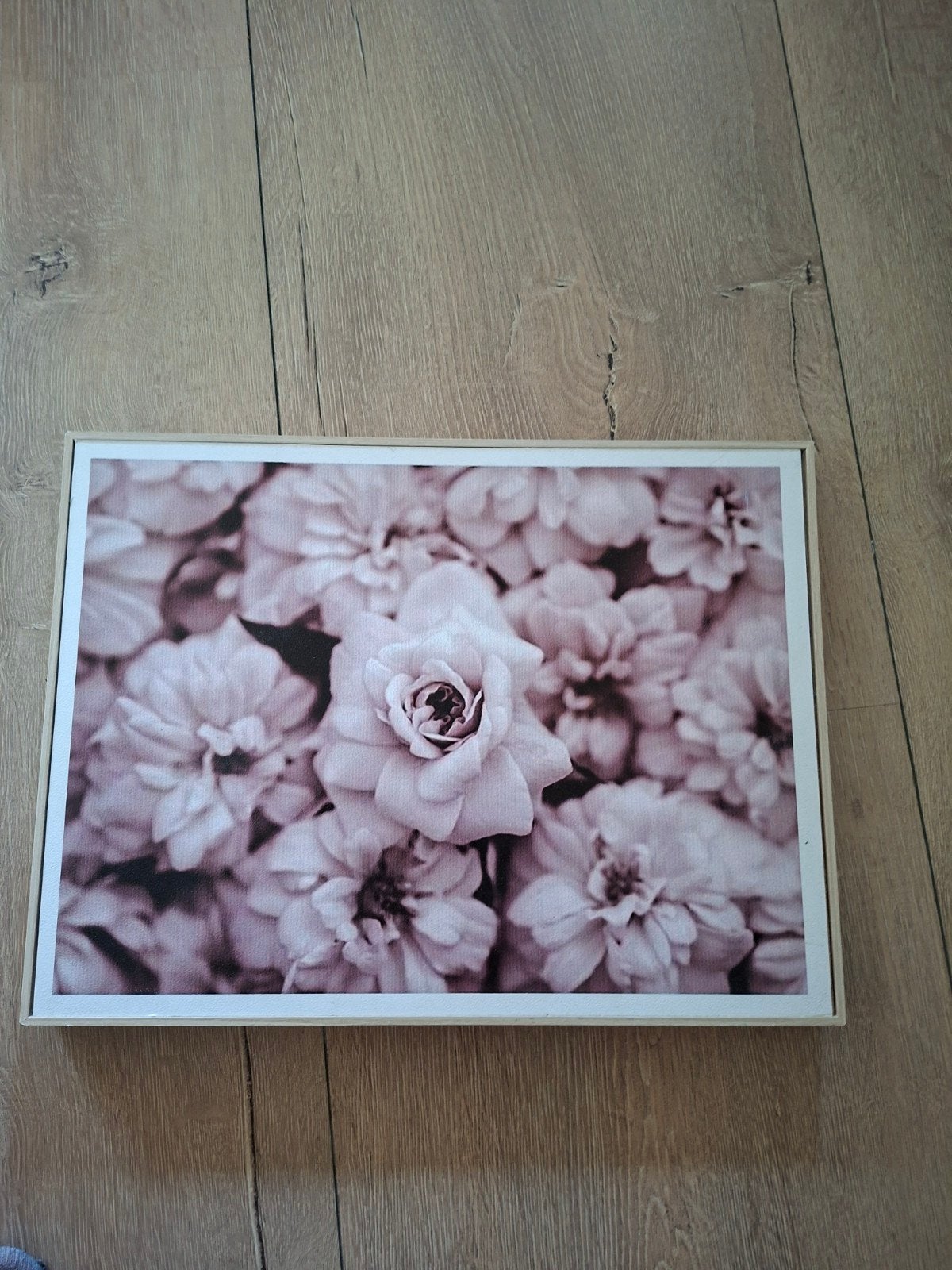 Canvas schilderij met rozen en bloemen, Ophalen, Minder dan 50 cm, Zo goed als nieuw, Schilderij