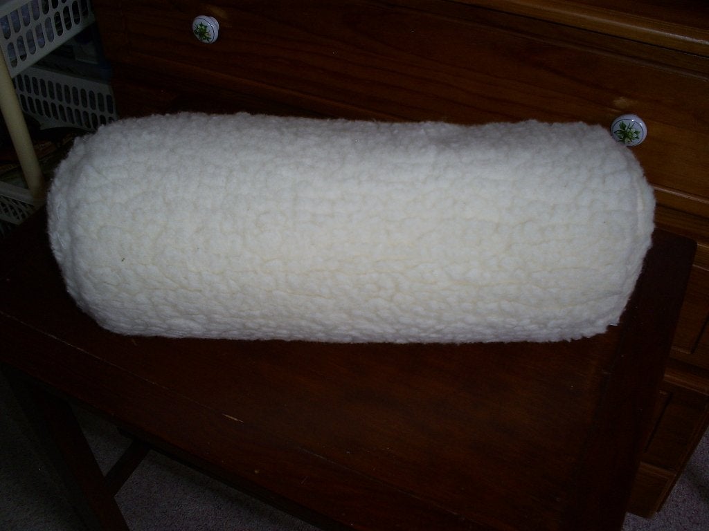 Rolkussen van schapenwol, Ophalen of Verzenden, Gebruikt, Cilindervormig, Rolkussen