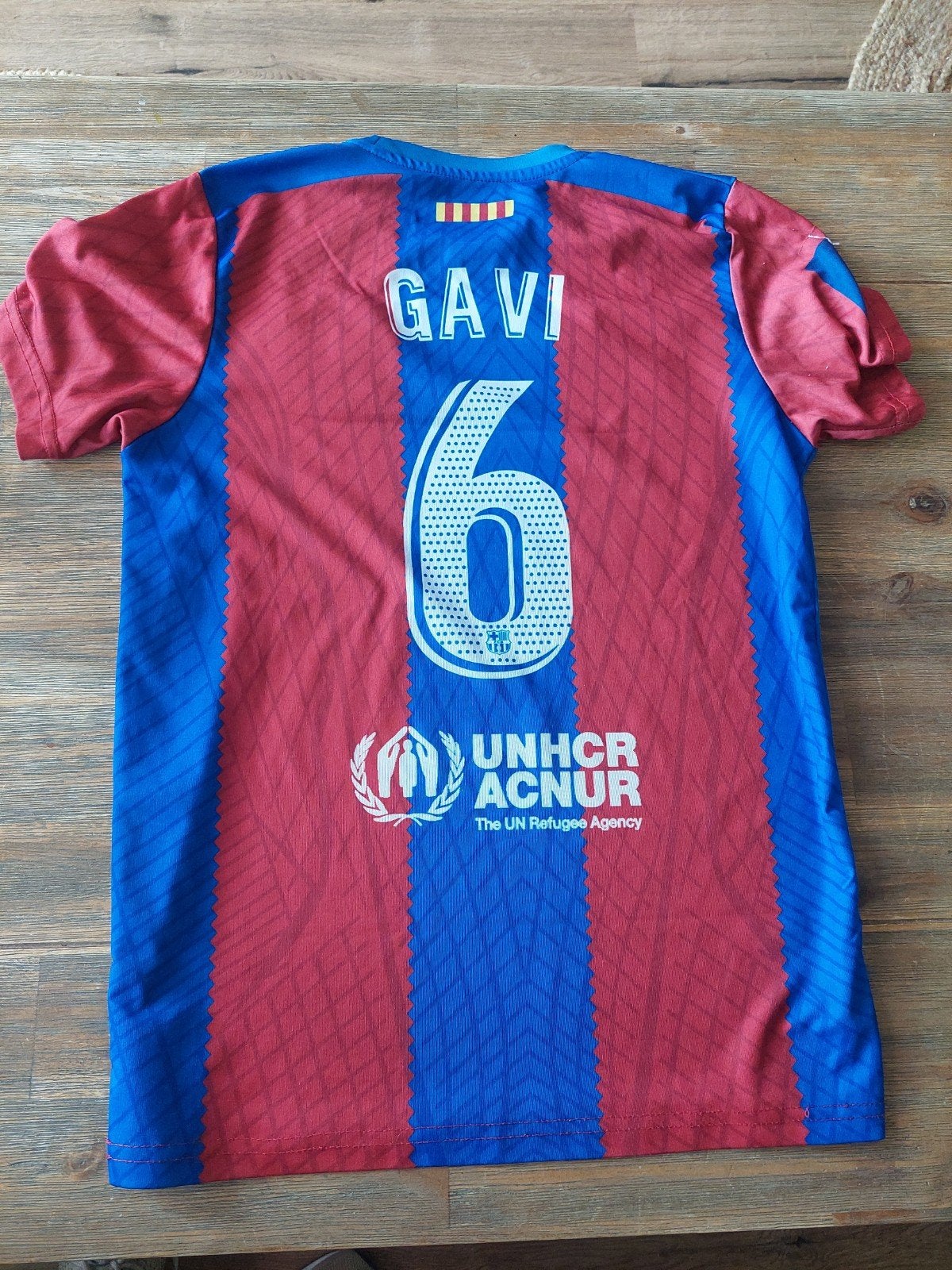 FC Barcelona Thuisshirt Gavi 6 - Maat 164, Maat XS of kleiner, Ophalen of Verzenden, Zo goed als nieuw, Set
