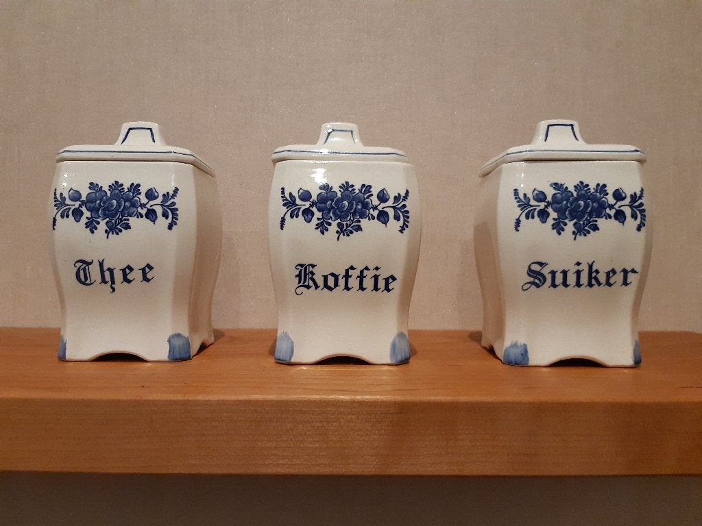 Koffie-, thee- en suikerpotten, set, Ophalen