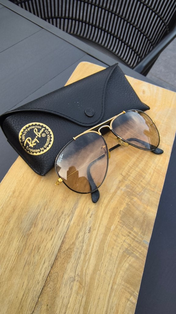 Vintage Ray-Ban B&L USA Precious Metal Outdoorsman 58-14, Sieraden, Tassen en Uiterlijk, Zonnebrillen en Brillen | Heren, Gebruikt