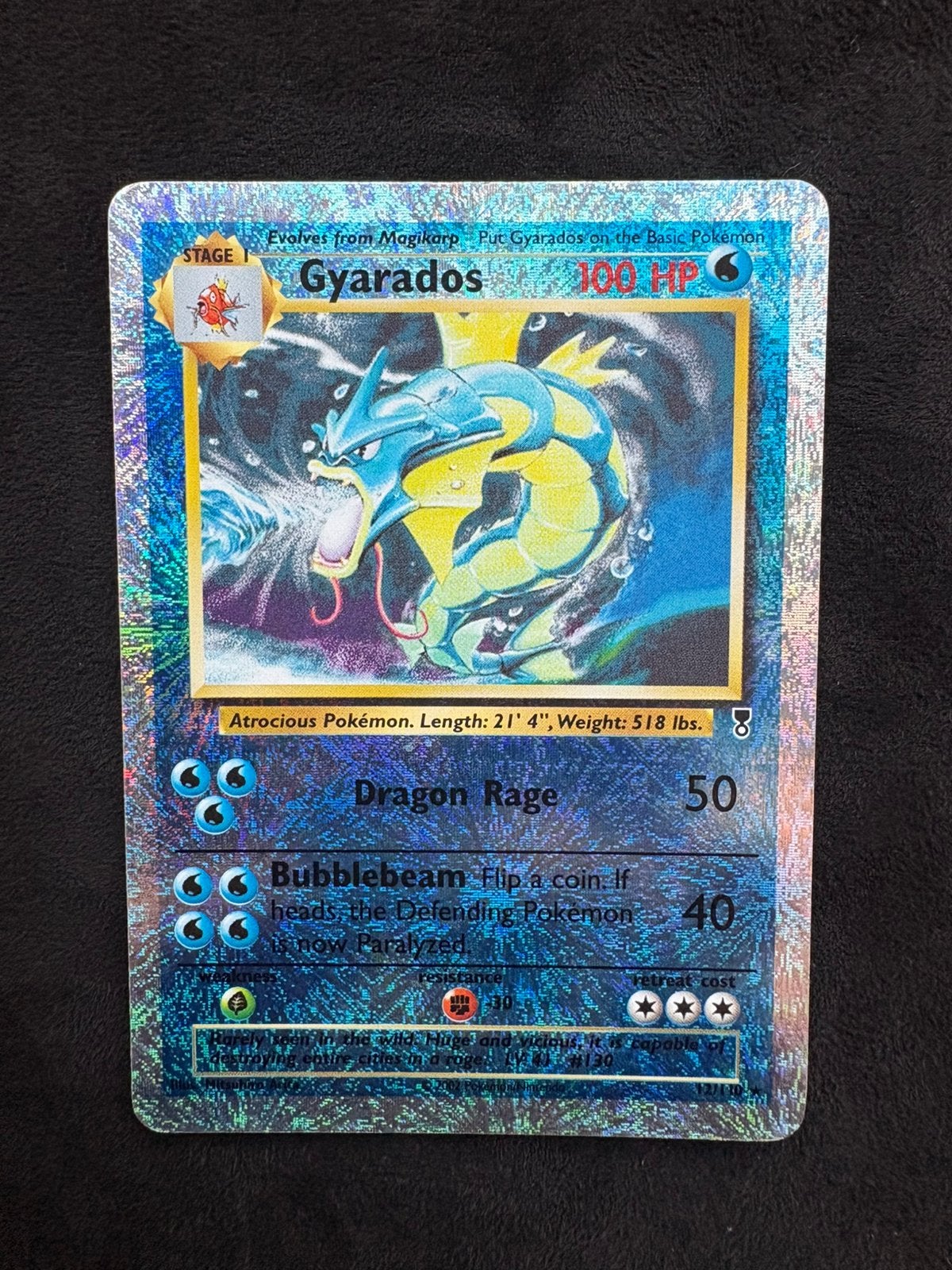 Gyarados 12/110 Legendary Collection Reverse Holo EX, Ophalen, Gebruikt, Losse kaart, Foil