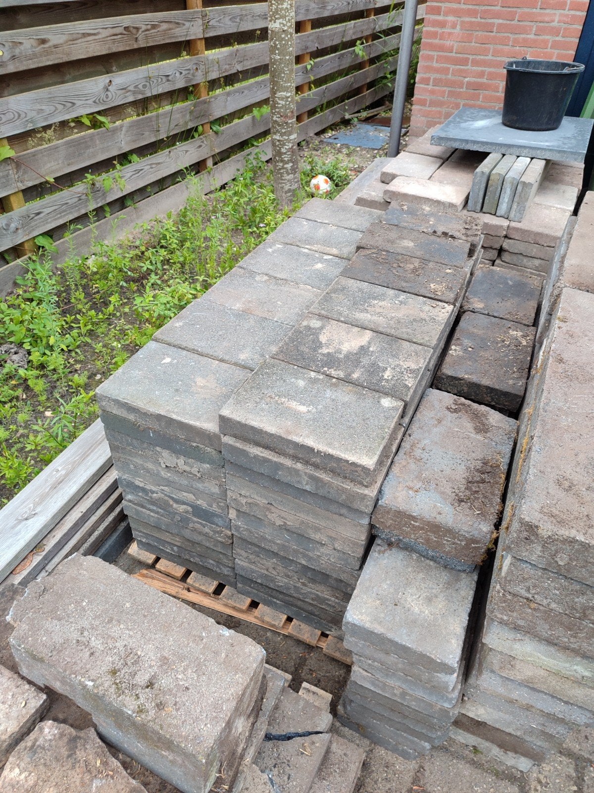 Bestrating 20x30 en bandjes, Tuin en Terras, Tegels en Klinkers, Ophalen, Beton, Overige typen