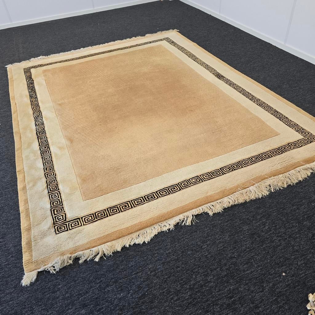 Oosters Perzisch tapijt Nepal wollen vloerkleed handgeknoopt, Crème, Gebruikt, Handgeknoopt Oosters Perzisch tapijt wollen vloerkleed
