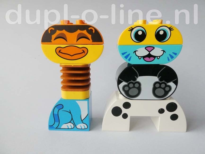 Duplo koppen en creatieve dieren poppen ook losse onderdelen, Ophalen of Verzenden, Gebruikt, Duplo