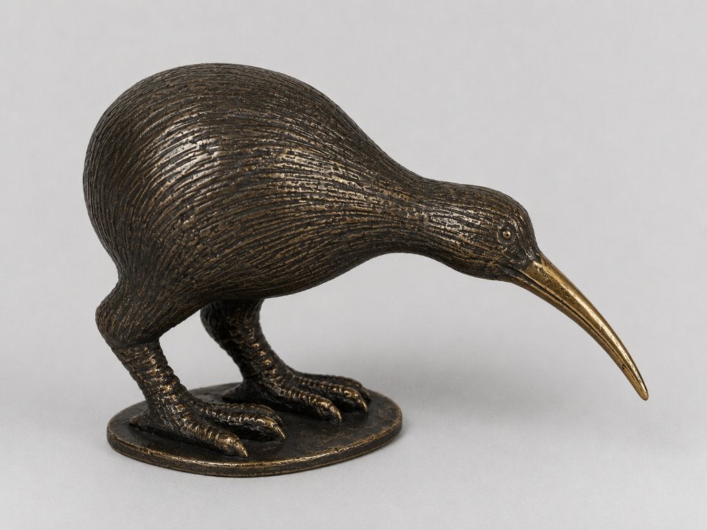 KIWI / bronzen beeld / vogel, Ophalen of Verzenden, Nieuw, Beeldje of Figuurtje