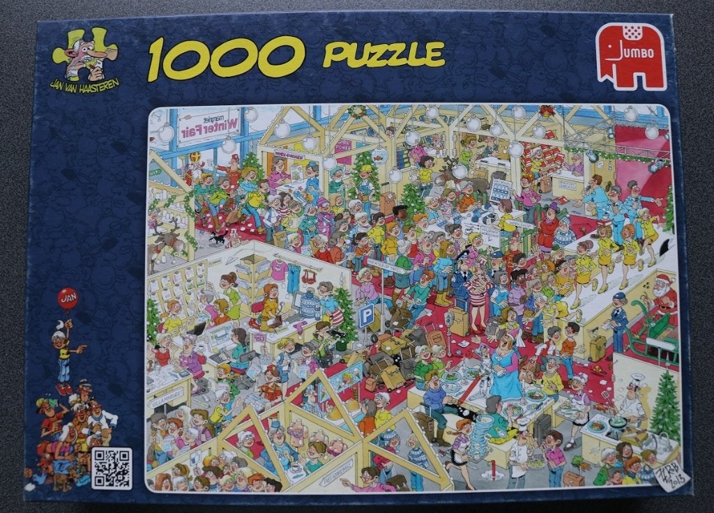 Jan van Haasteren: The winter fair, Jumbo legpuzzel 1000 st., Ophalen of Verzenden, 500 t/m 1500 stukjes, Zo goed als nieuw, Legpuzzel