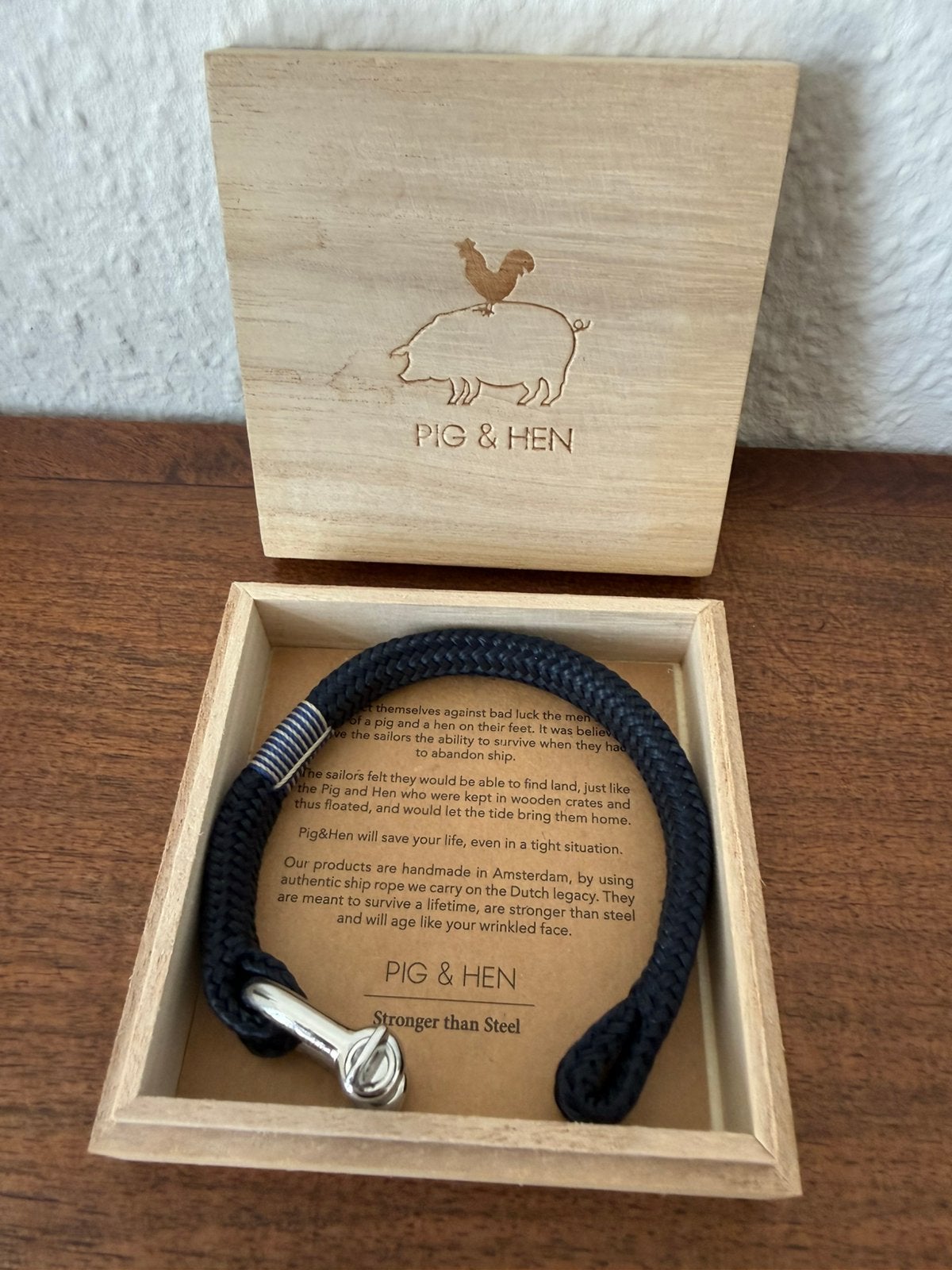 Pig&Hen armbang blauw, Ophalen of Verzenden, Gebruikt, Blauw